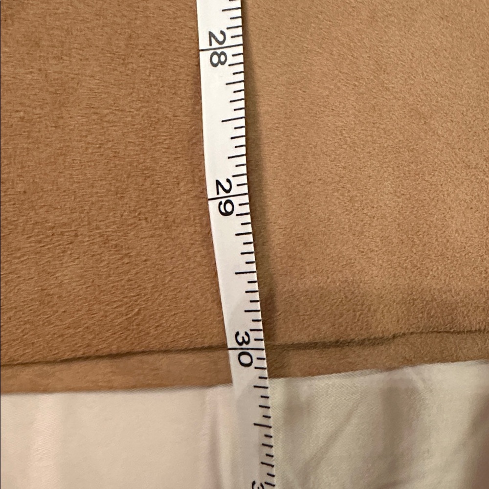 STRENESSE goat suede wrap skirt knee Tan A-Line nwot - Picture 11 of 12